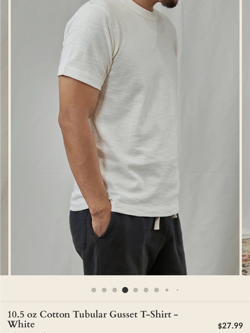 NEW Bronson Mfg Non Stock 10.5 oz Cotton Tubular Gusset T-Shirt White